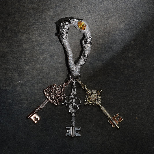 GLD X Bloody Osiris Iced Carabiner + Key Clip On Bundle