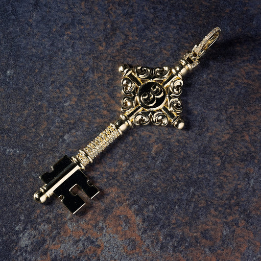 GLD X Bloody Osiris Iced Canary Key Clip On in Yellow Gold Vermeil