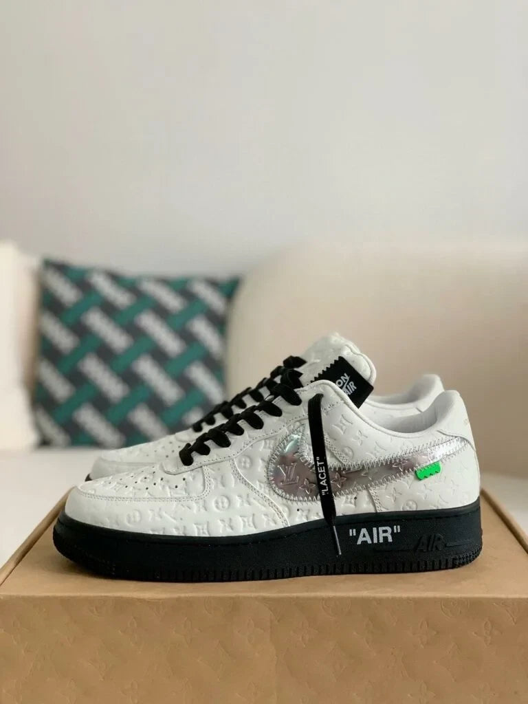 Louis Vuitton x Nike Air Force 1 Low ¡®White Black Silver¡¯