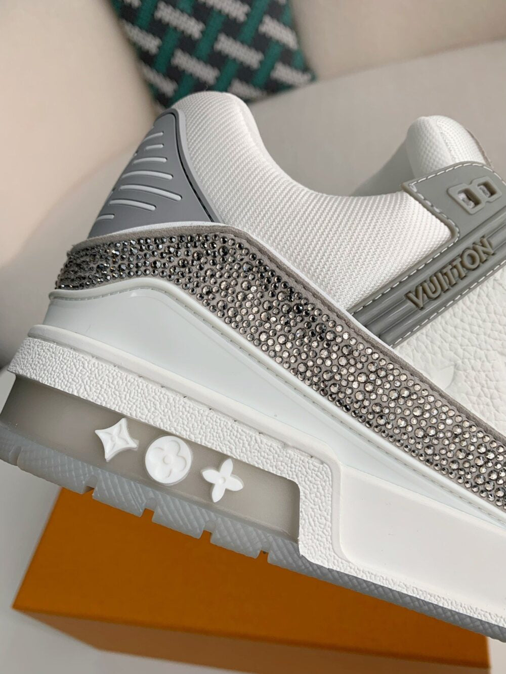 Louis Vuitton LV Trainer Sneaker ¡®Denim Monogram Grey Diamond¡¯
