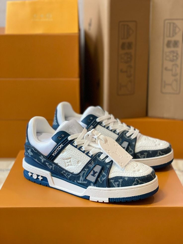 Louis Vuitton LV Trainer Sneaker ¡®Denim Monogram Blue¡