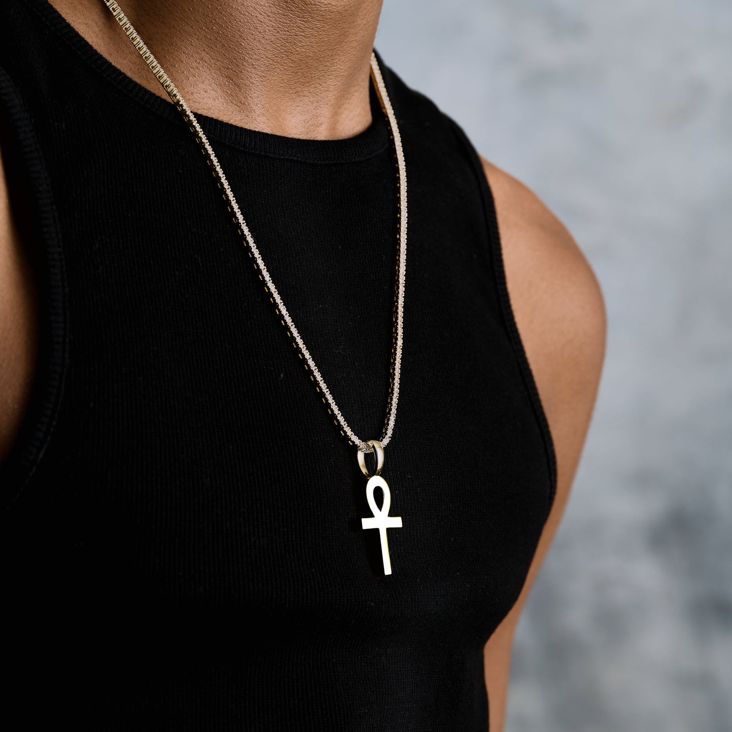 Simple Ankh Pendant in Yellow Gold