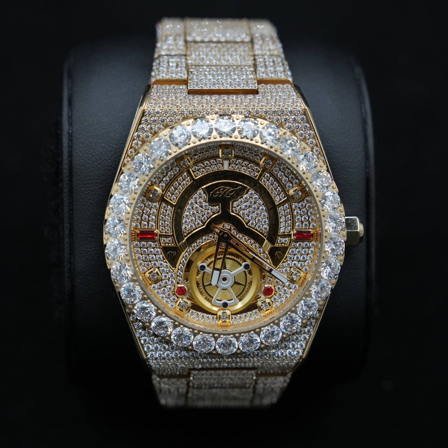 42MM Fully Iced Ruby Accent Alpha Era? in Gold
