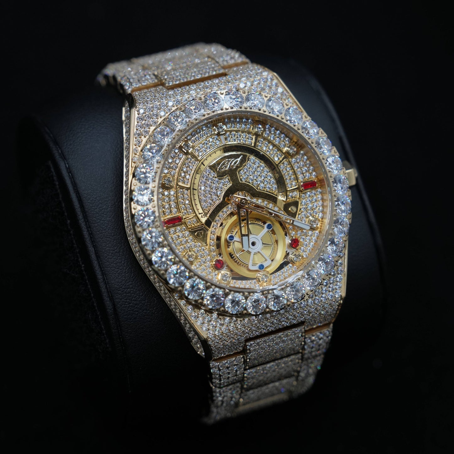 42MM Fully Iced Ruby Accent Alpha Era? in Gold