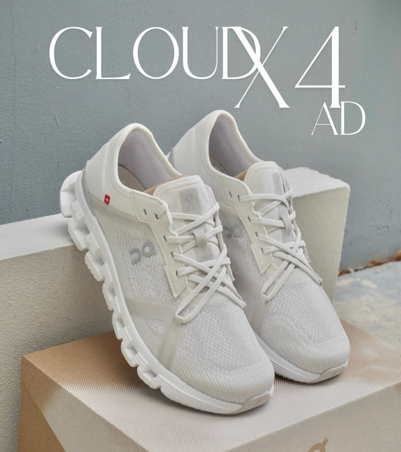 ON Cloud X 4 AD ‘Whiteâ€?