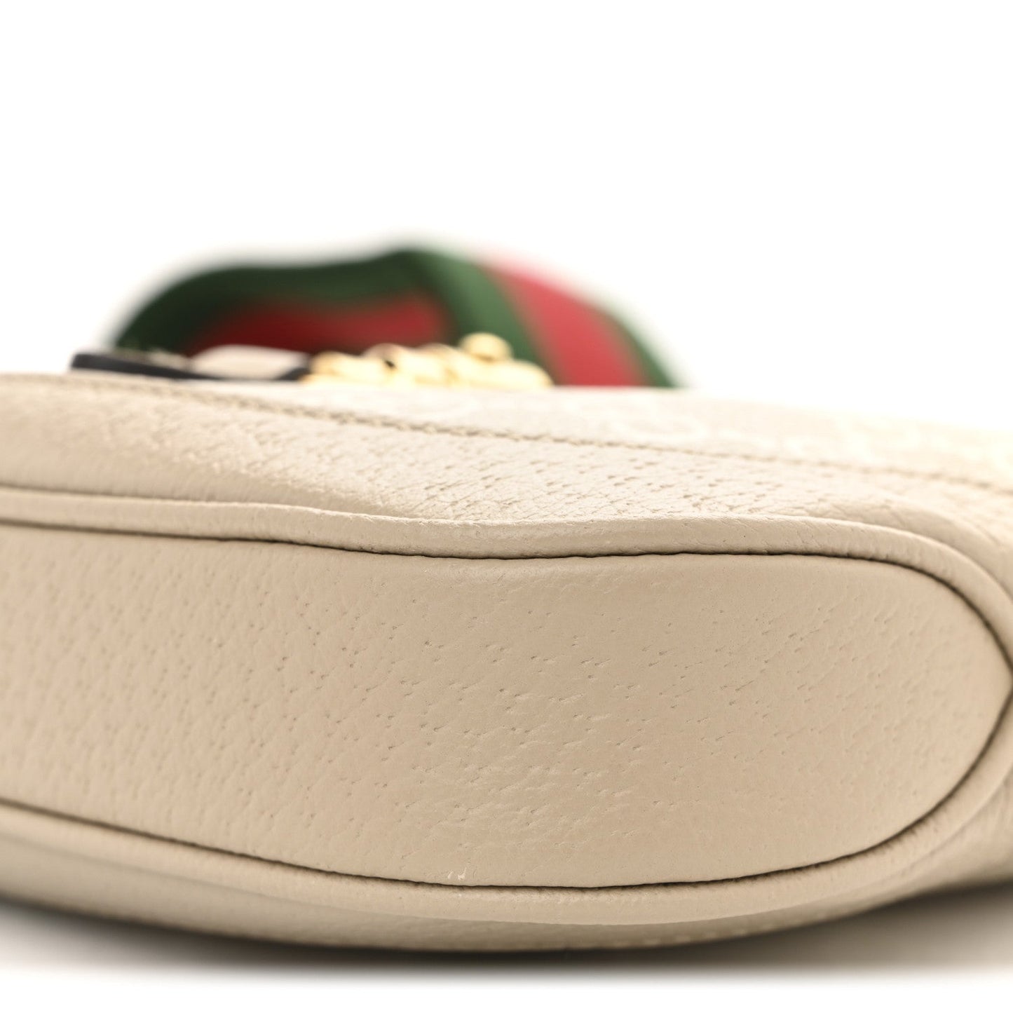 GG Supreme Monogram Textured Dollar Calfskin Mini Jackie 1961 Hobo Beige Mystic White Oatmeal