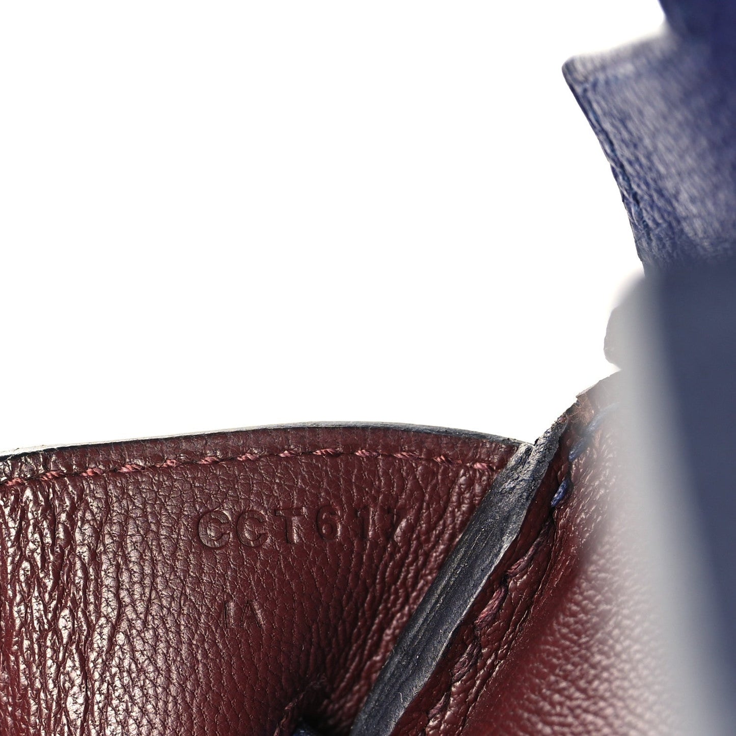 Togo Swift Officier Birkin 30 Bleu Encre Rouge H