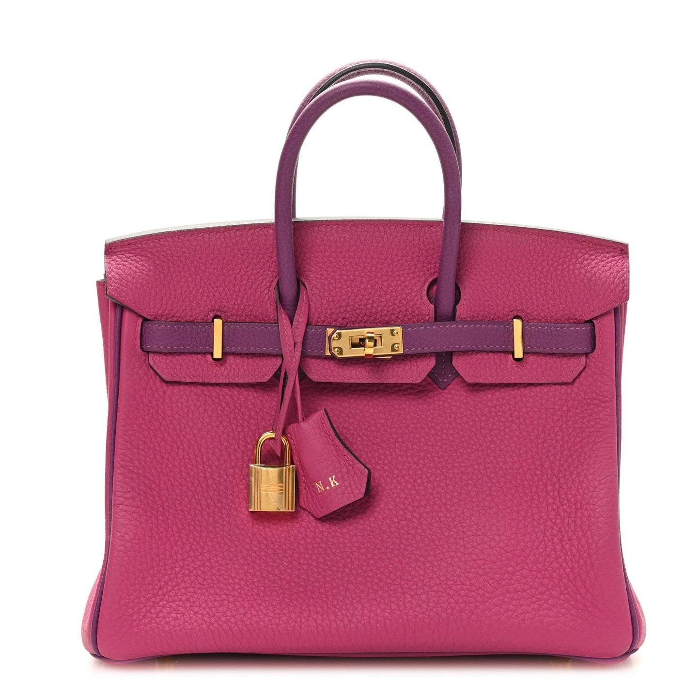 Togo Horseshoe Birkin 25 Rose Pourpre Cassis