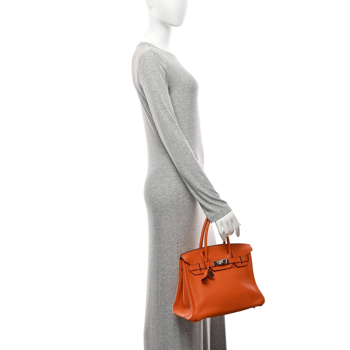 Taurillon Clemence Birkin 30 Orange