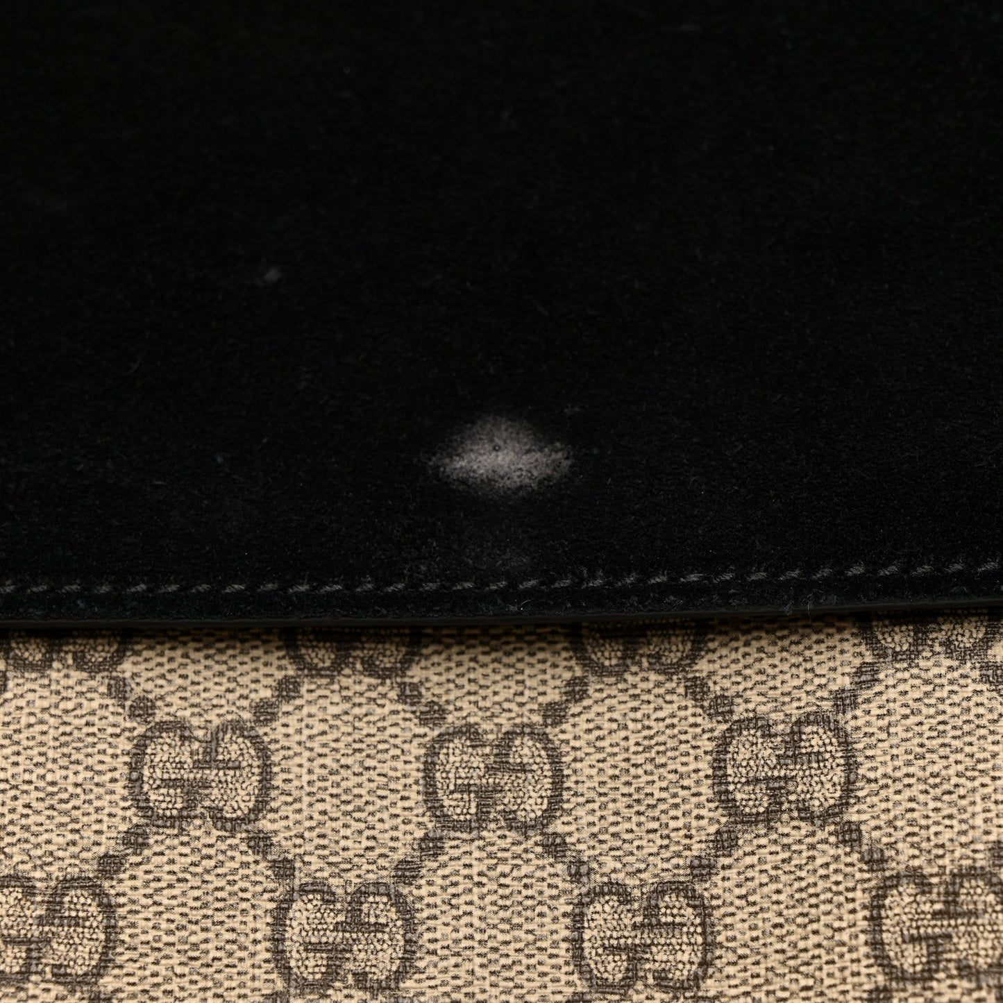 GG Supreme Monogram Medium Dionysus Shoulder Bag Black