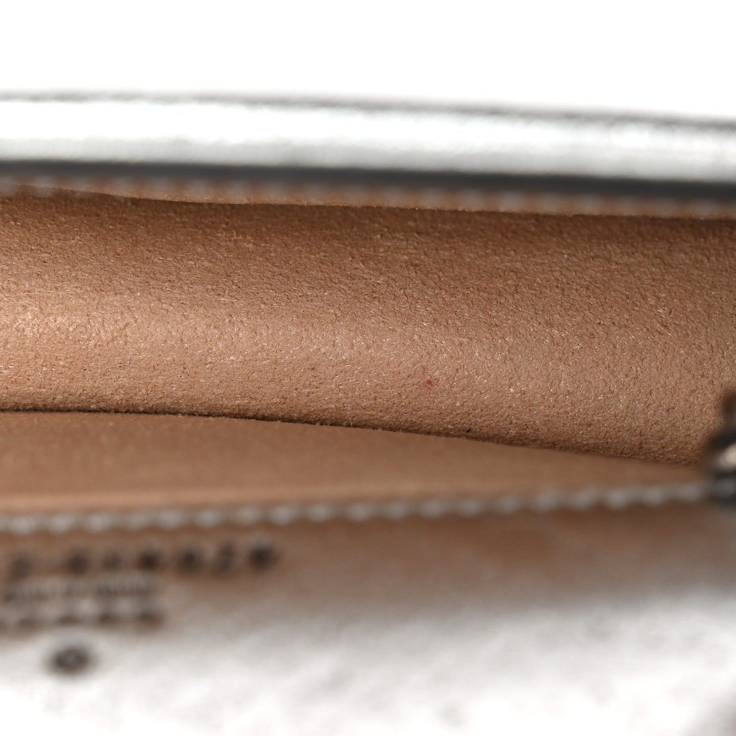 Metallic Calfskin Super Mini Dionysus Shoulder Bag Silver
