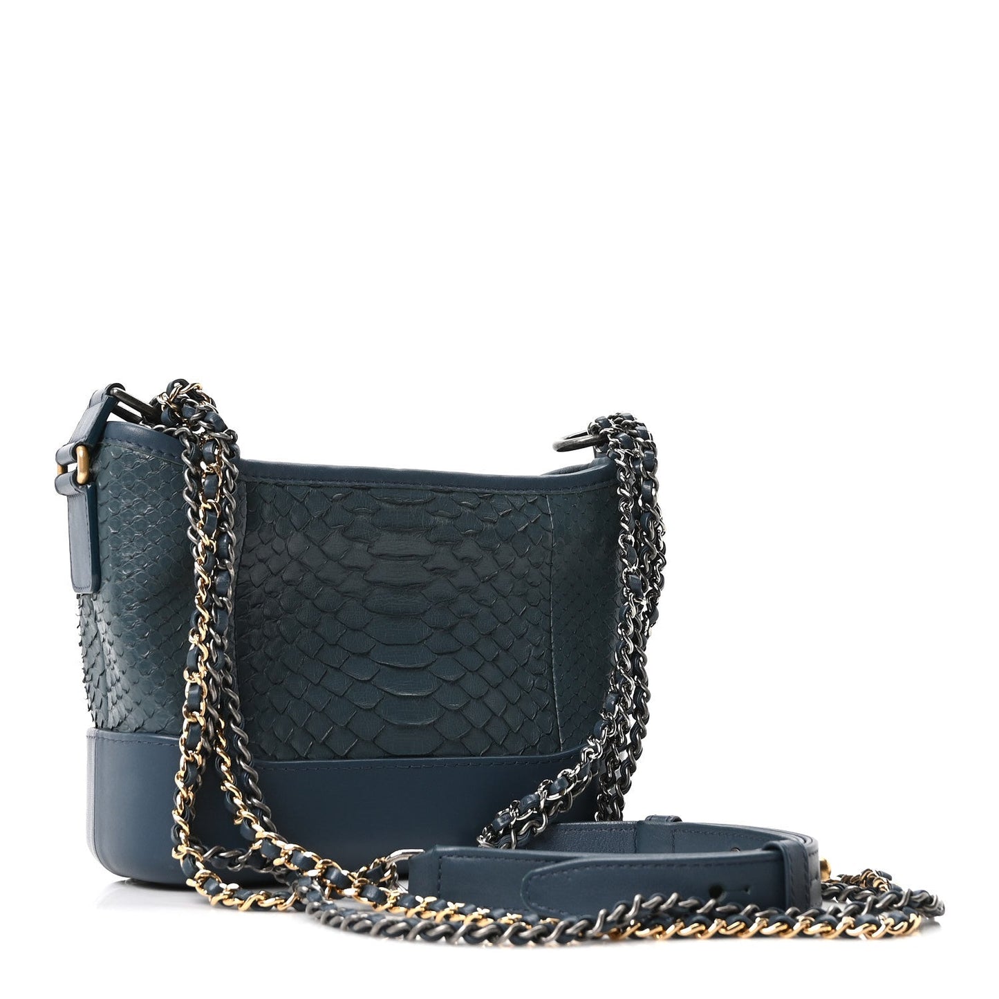 Snakeskin Small Gabrielle Hobo Blue