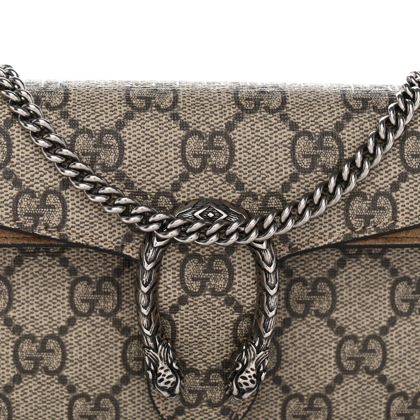 GG Supreme Monogram Super Mini Dionysus Shoulder Bag Taupe