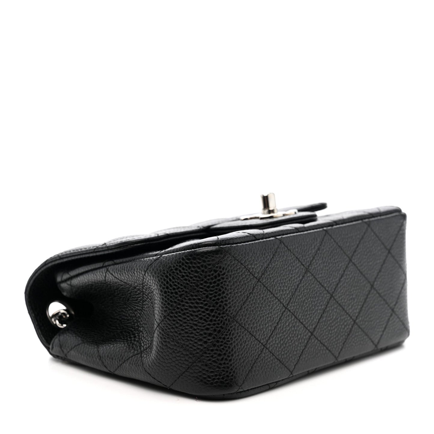 Caviar Quilted Mini Square Flap Black