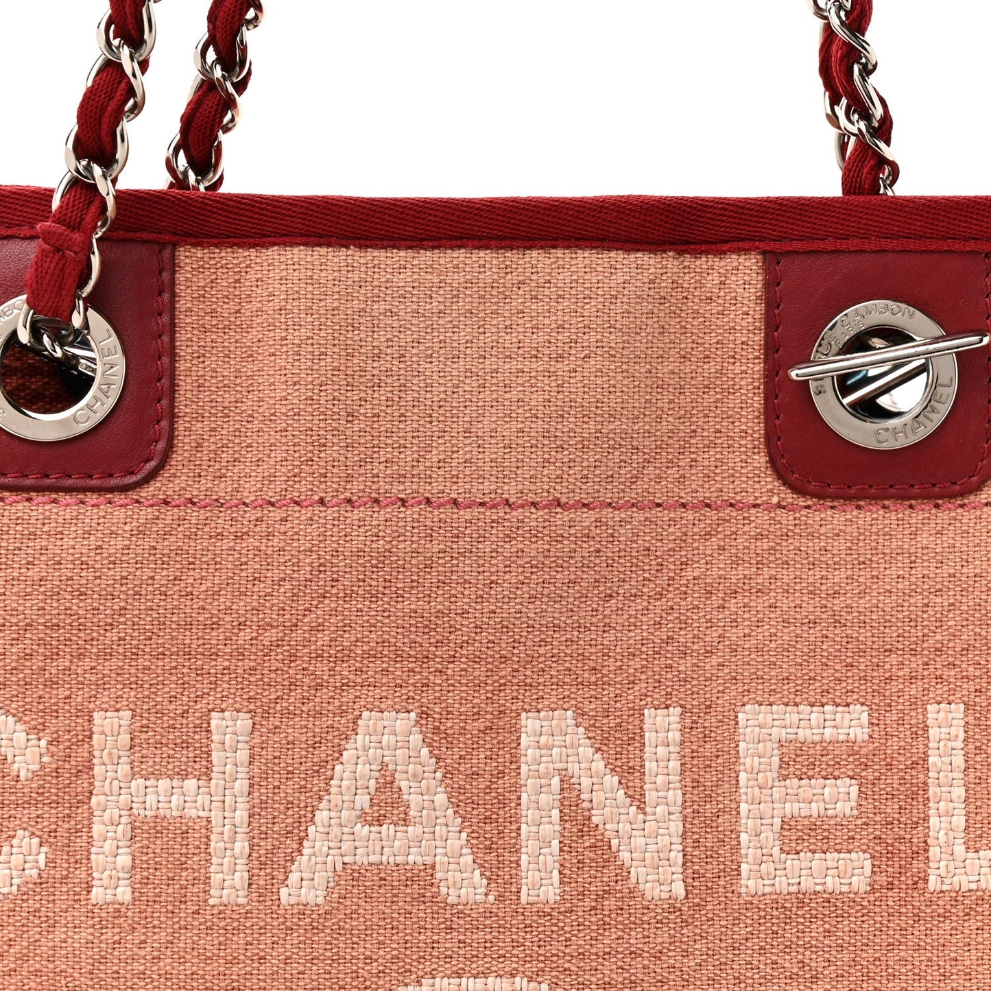 Canvas Mini Deauville Tote Red