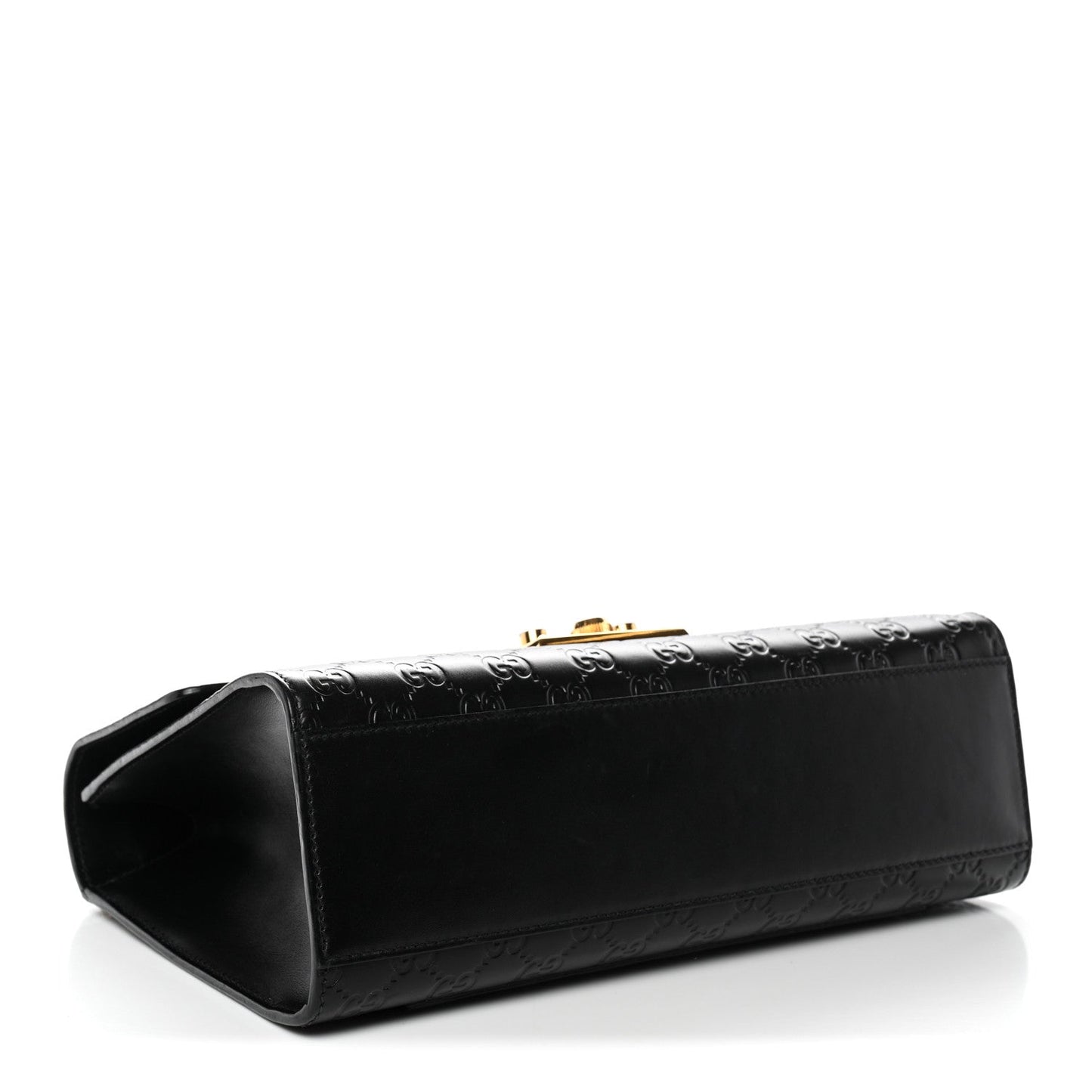 Guccissima Medium Padlock Shoulder Bag Black