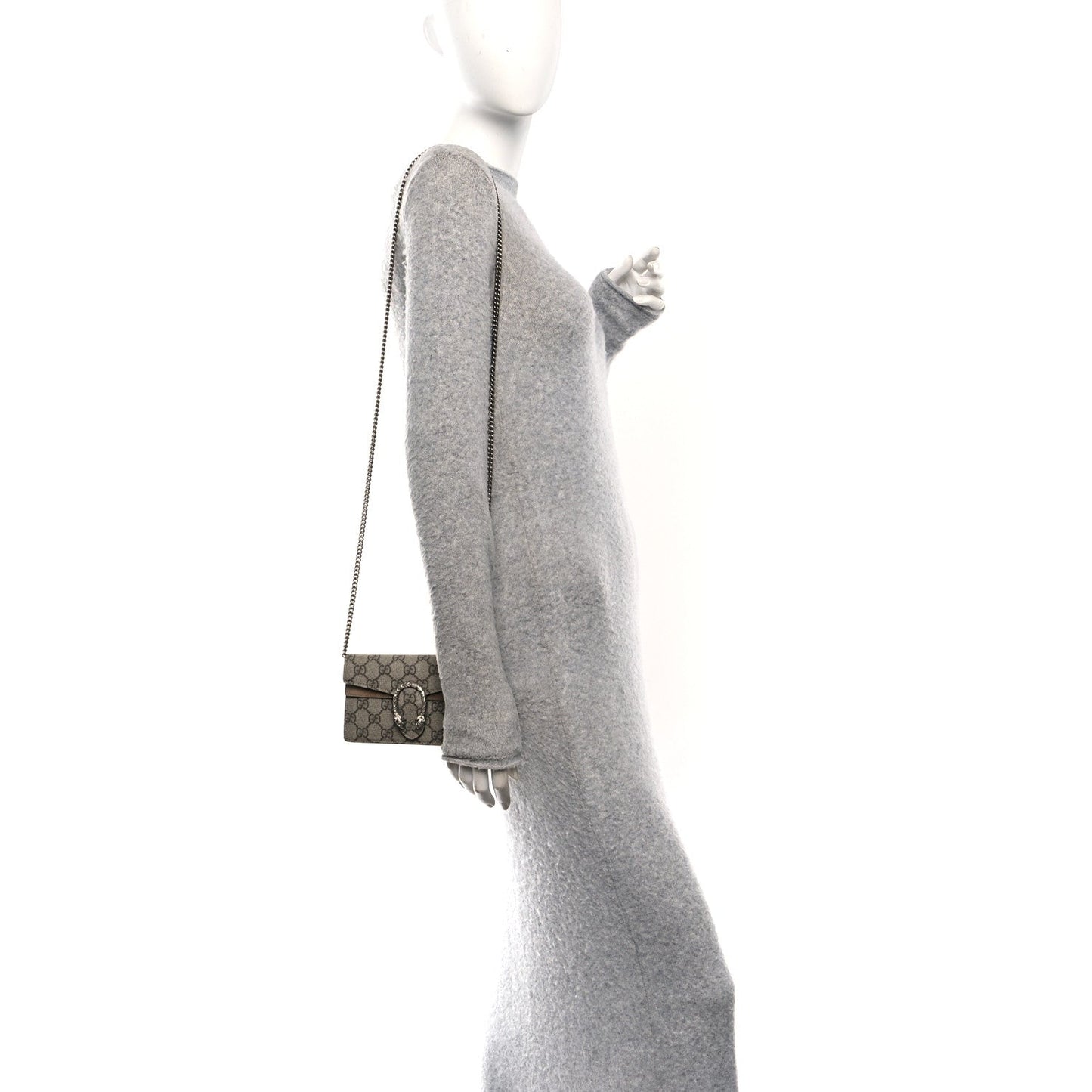 GG Supreme Monogram Super Mini Dionysus Shoulder Bag Taupe