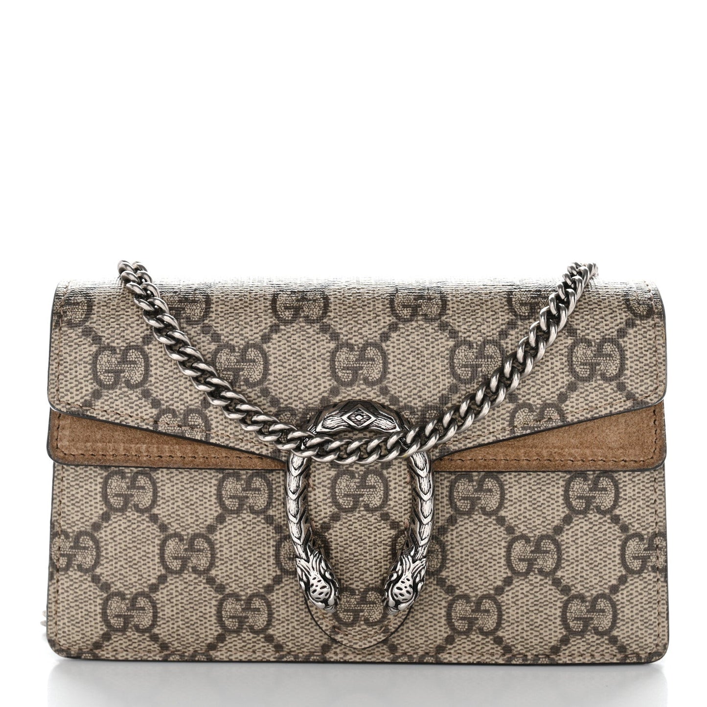 GG Supreme Monogram Super Mini Dionysus Shoulder Bag Taupe