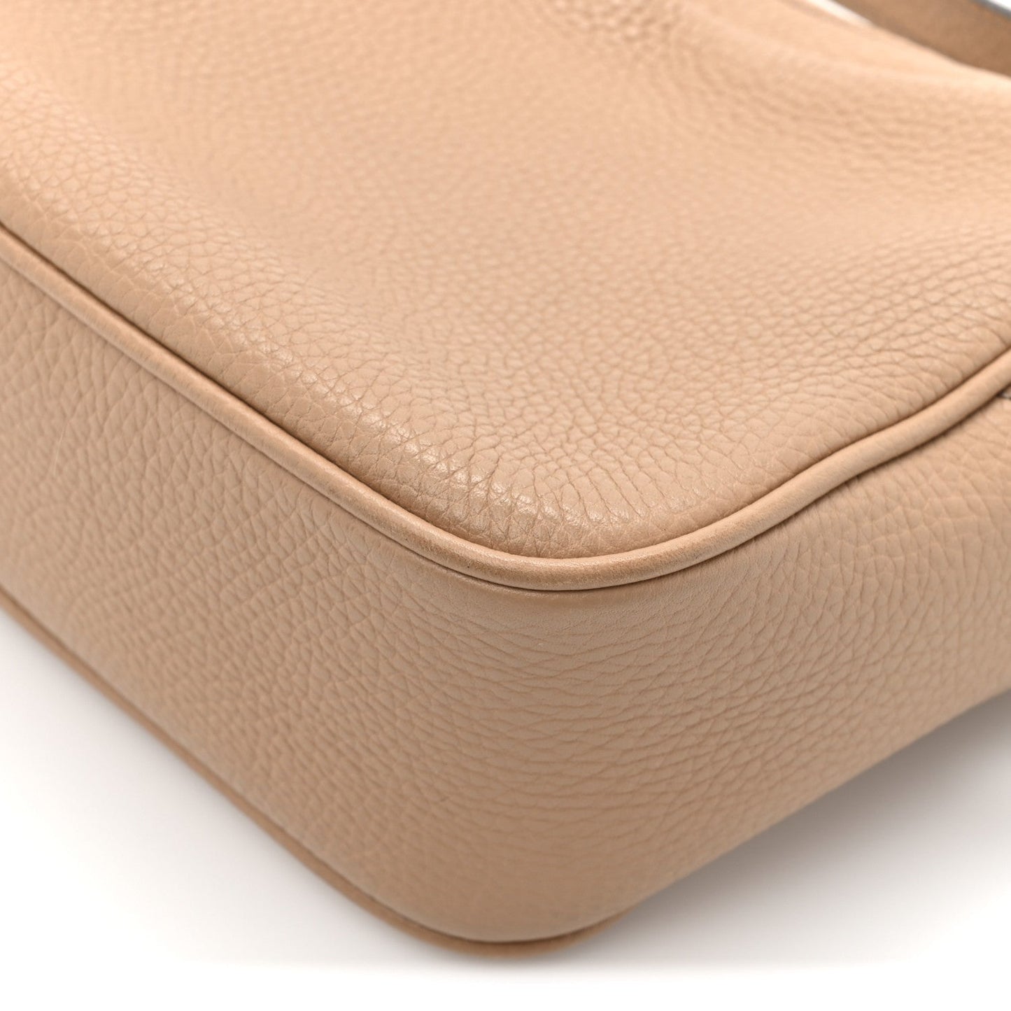 Pebbled Calfskin Small Soho Disco Bag Rose Beige