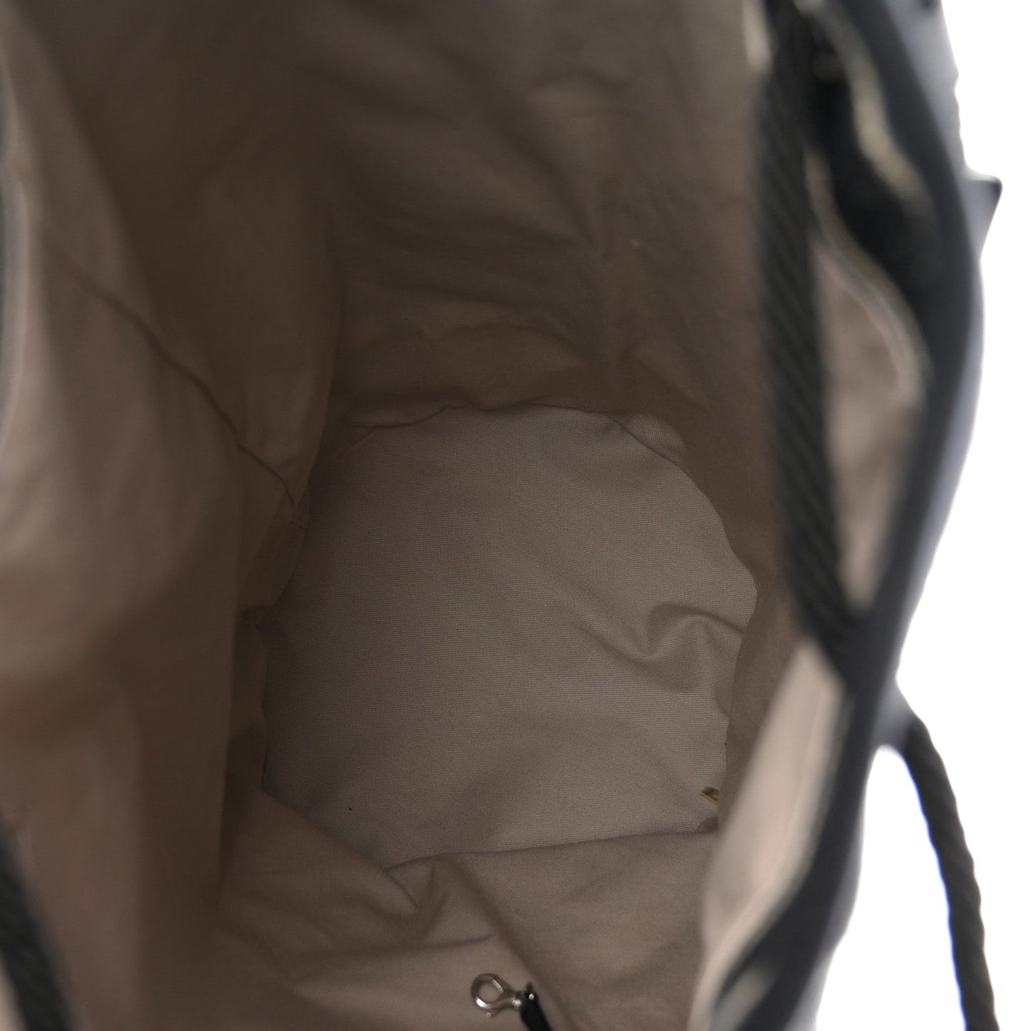 Striped Canvas Deauville Drawstring Backpack Black