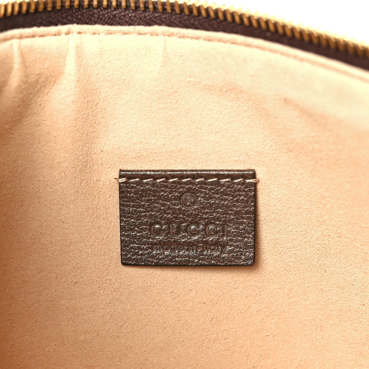 GG Supreme Monogram Large Ophidia Pouch Clutch Brown