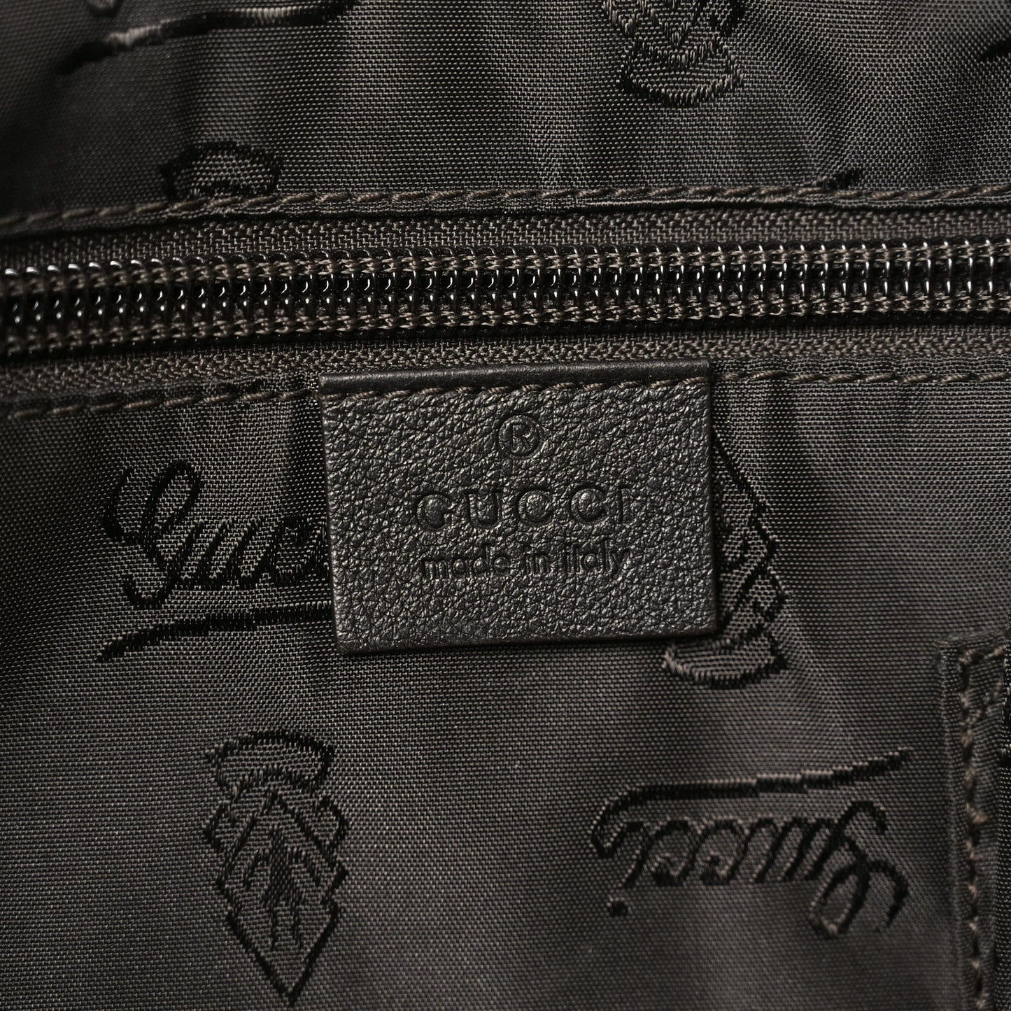 Guccissima Medium Flat Messenger Bag Black