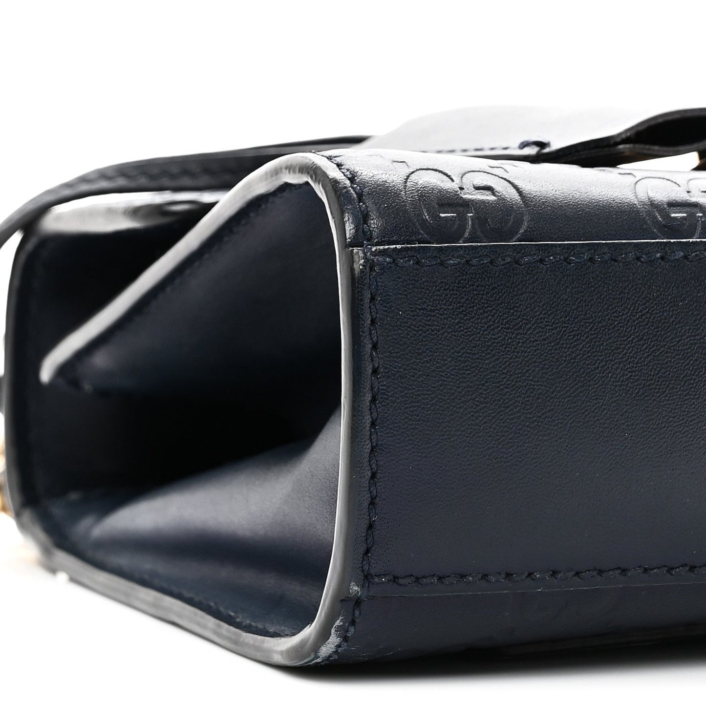 Guccissima Small Padlock Shoulder Bag Blue Agata