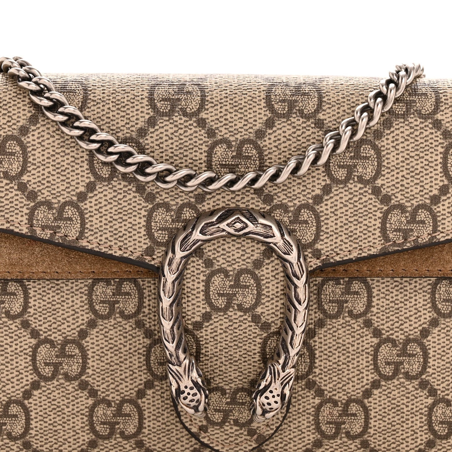 GG Supreme Monogram Super Mini Dionysus Shoulder Bag Taupe