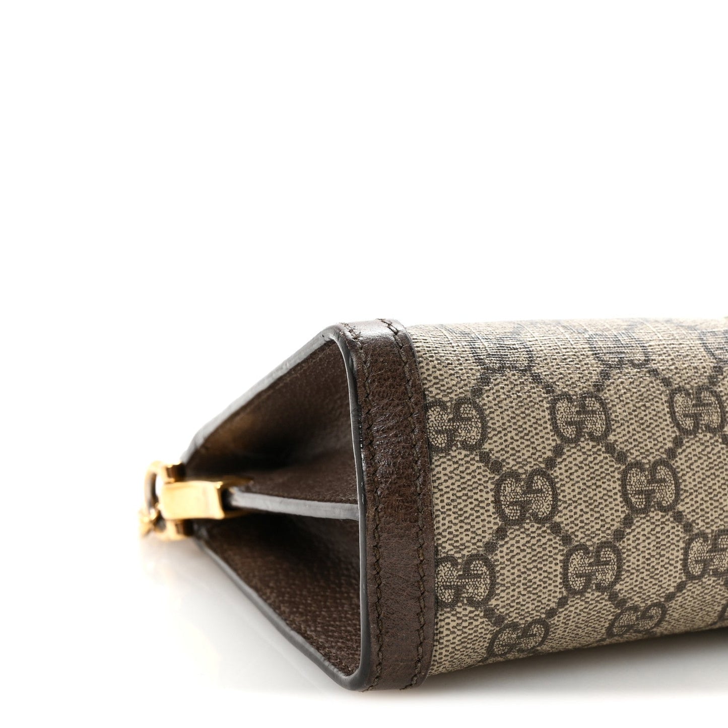 GG Supreme Monogram Web Small Ophidia Chain Shoulder Bag Brown