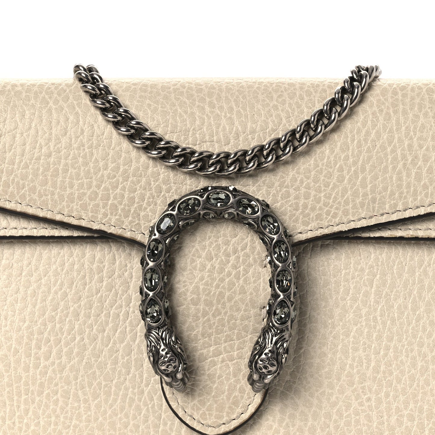 Dollar Calfskin Crystal Super Mini Dionysus Shoulder Bag Mystic White Black Diamond