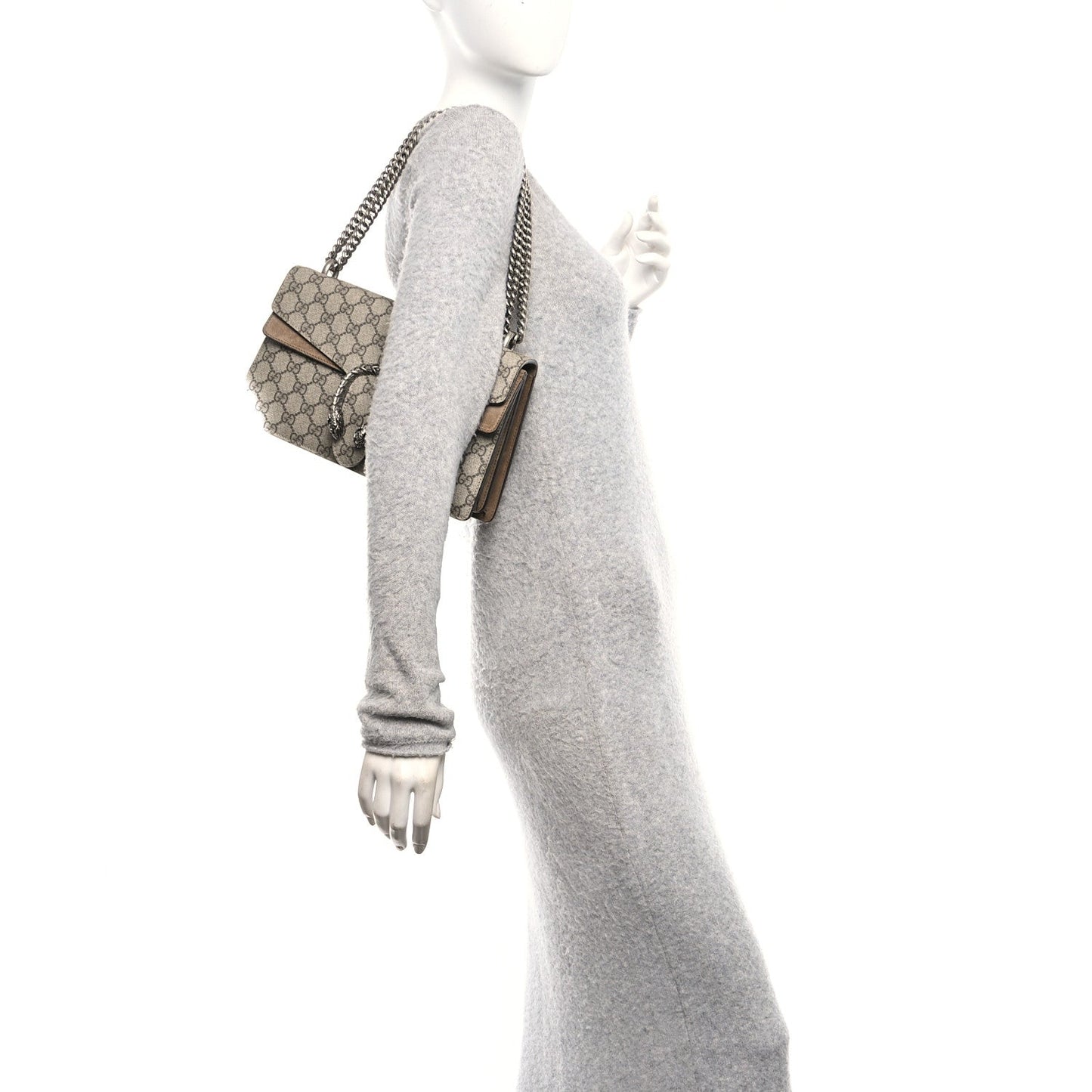 GG Supreme Monogram Small Dionysus Shoulder Bag Taupe
