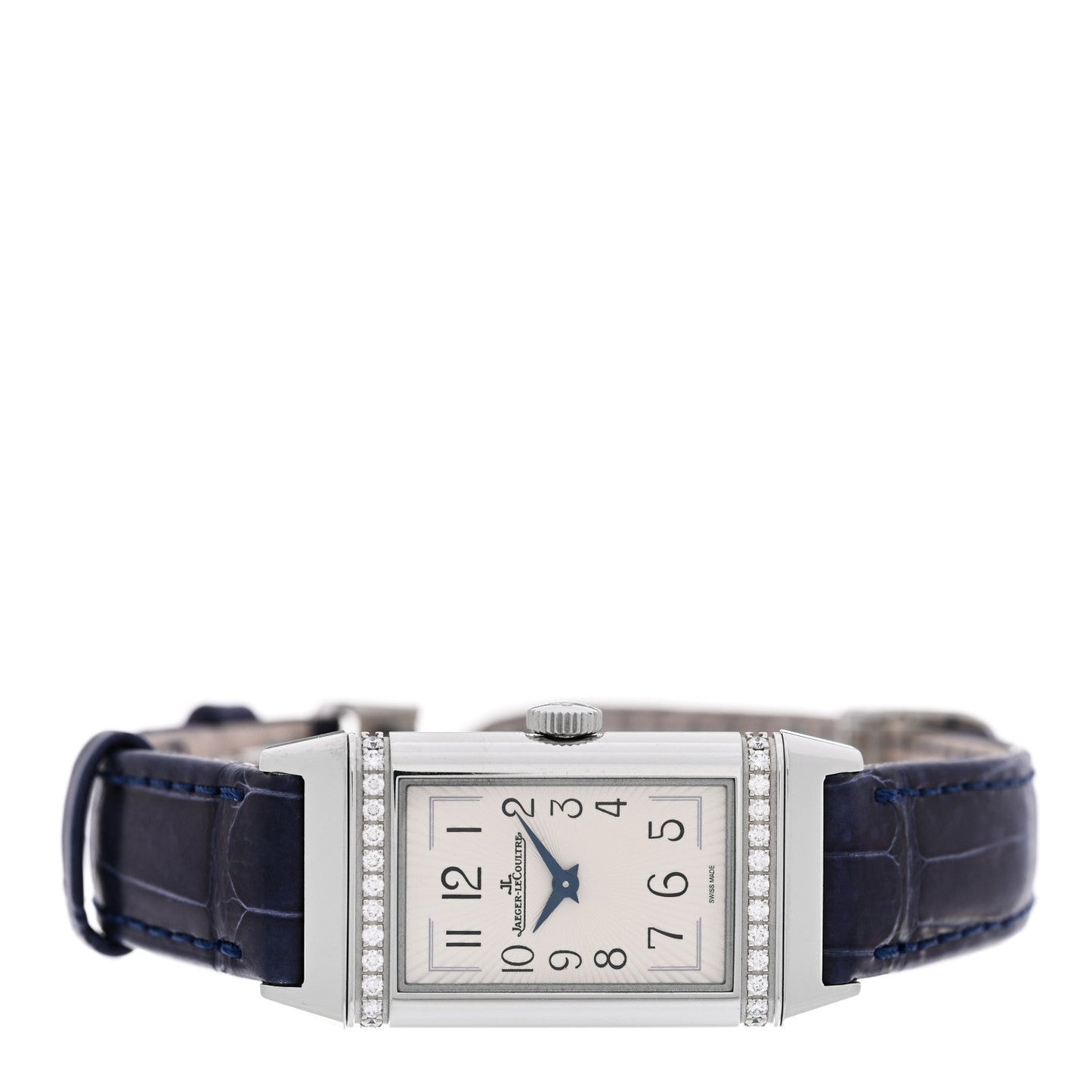 Stainless Steel Alligator Diamond 20mm Reverso One MonoFace Quartz Watch Q3288420