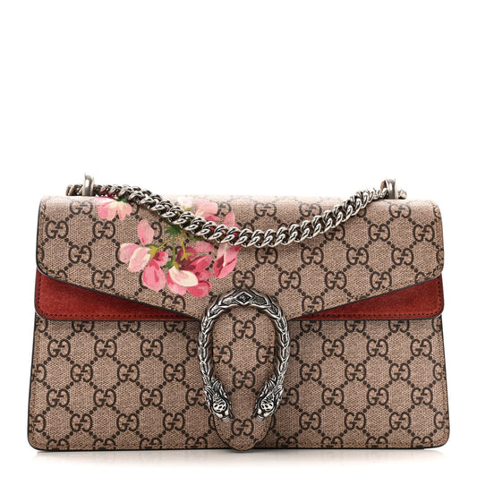 GG Supreme Monogram Blooms Small Dionysus Shoulder Bag Beige Multicolor Dry Rose