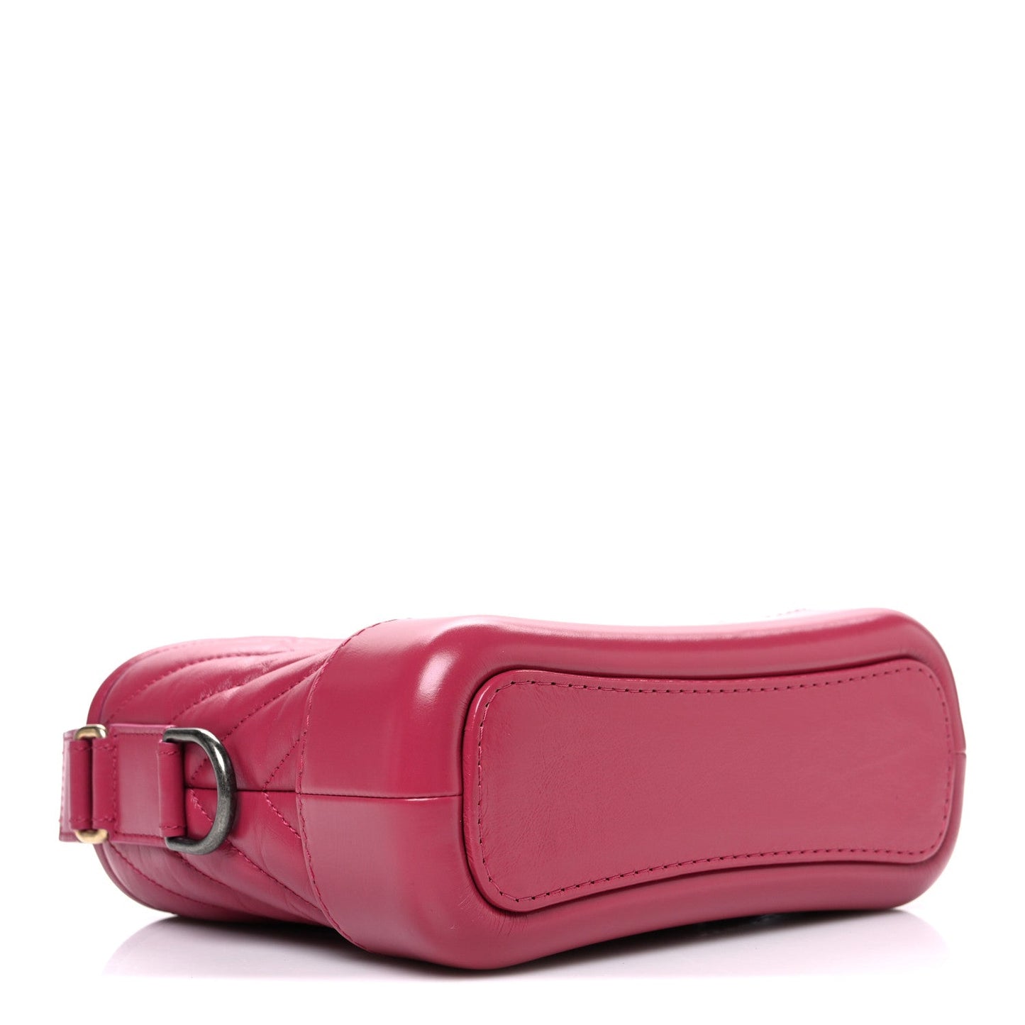 Aged Calfskin Chevron Quilted Small Gabrielle Hobo Dark Pink