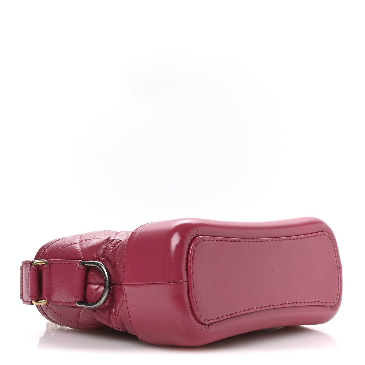Aged Calfskin Quilted Small Gabrielle Hobo Fuchsia
