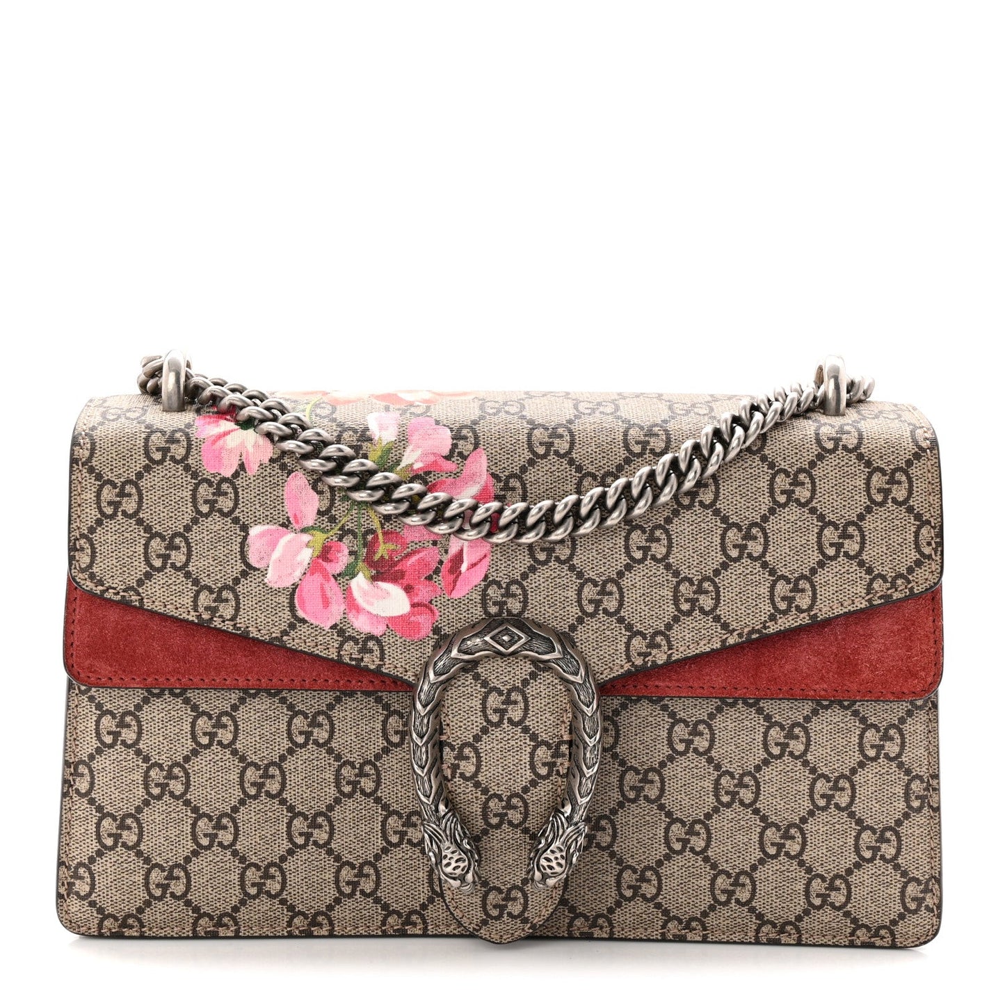 GG Supreme Monogram Blooms Small Dionysus Shoulder Bag Beige Multicolor Dry Rose