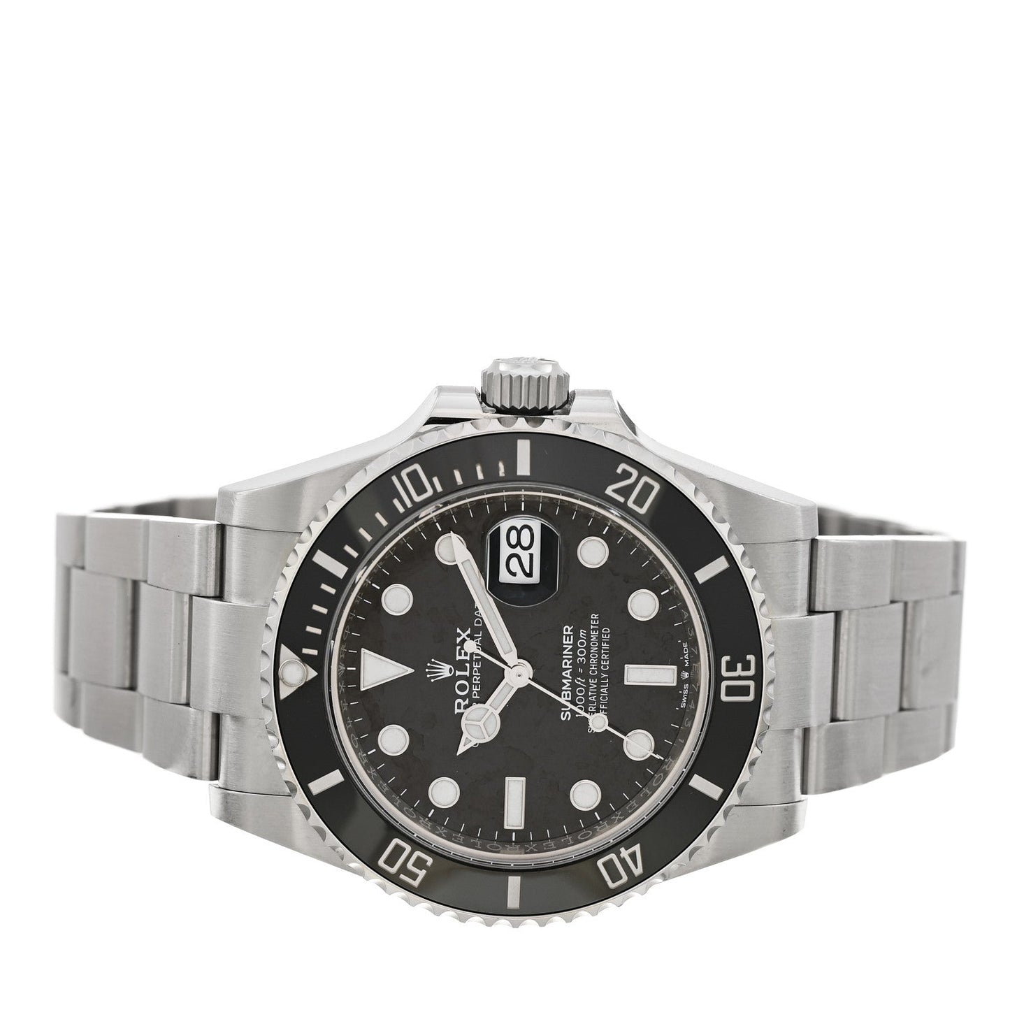 Stainless Steel 41mm Oyster Perpetual Submariner Date Watch Black 126610LN