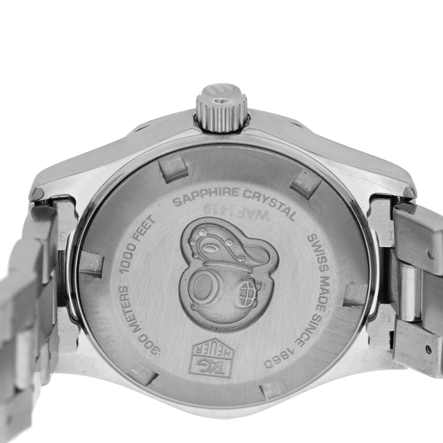 Stainless Steel Diamond Blue Mother of Pearl 27mm Aquaracer Lady Quartz Watch WAF1419