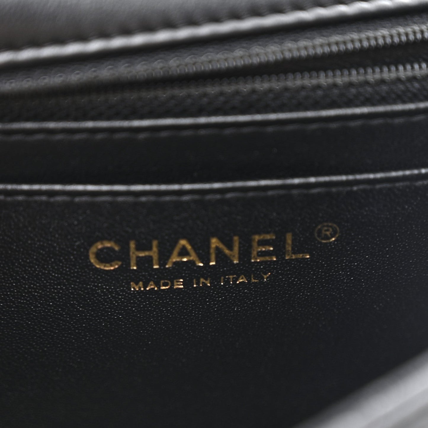 Lambskin Quilted Mini Rectangular Flap Black