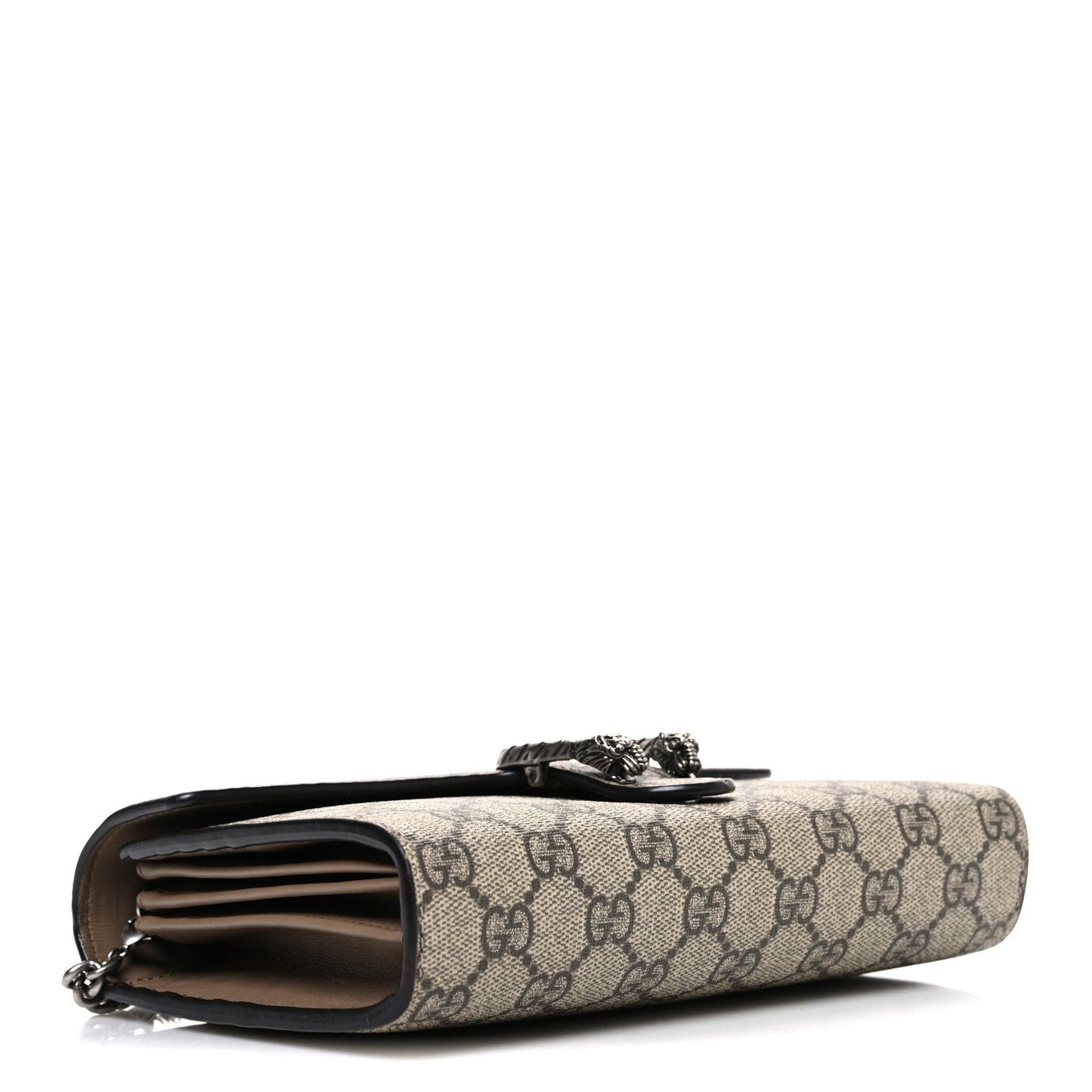 GG Supreme Monogram Mini Dionysus Chain Wallet Beige Taupe
