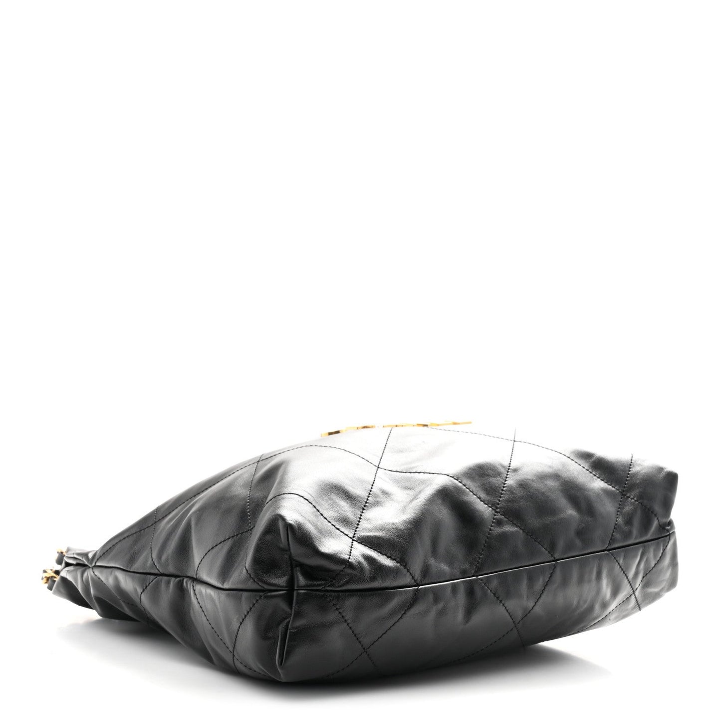 Shiny Calfskin Quilted Small Chanel 22 Black