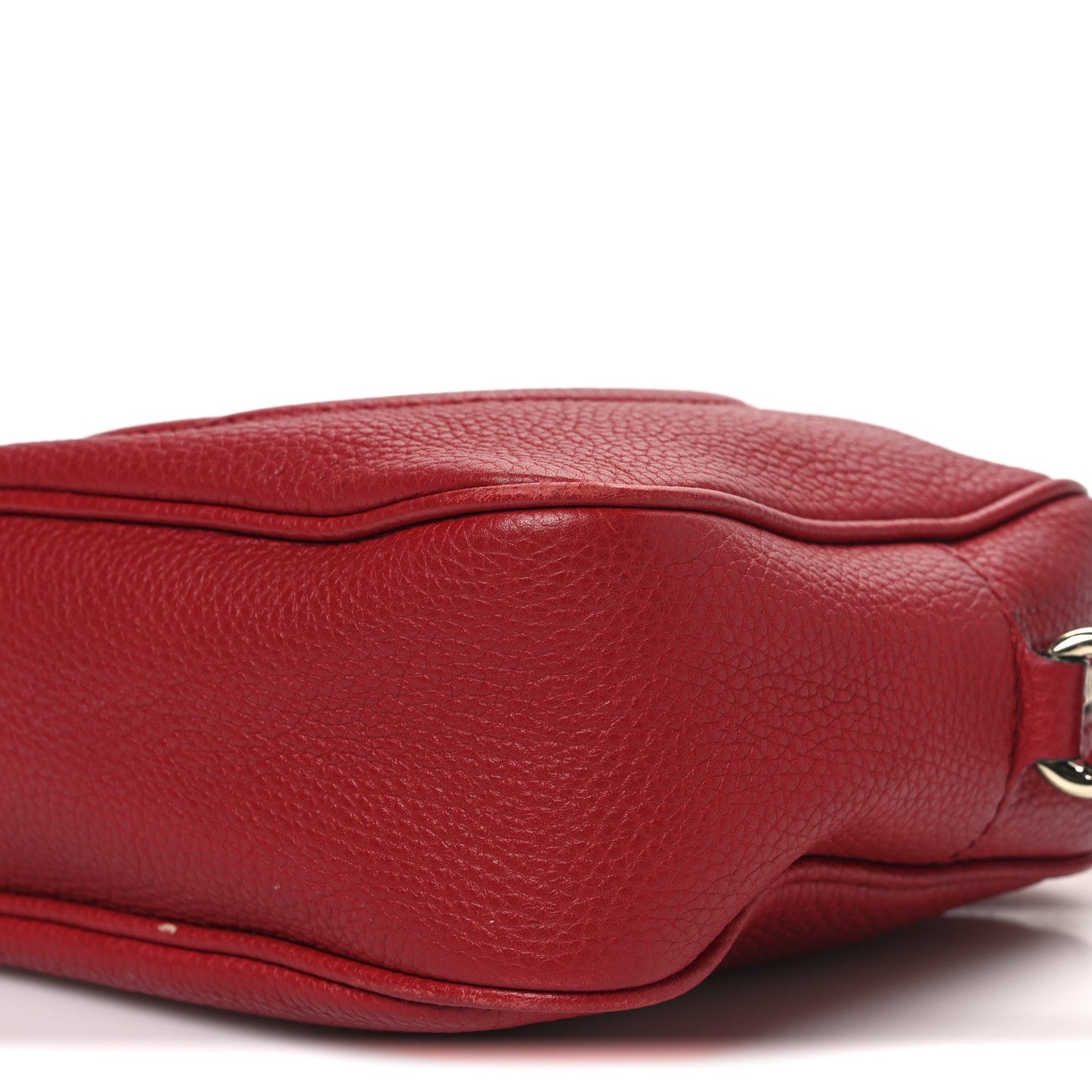 Pebbled Calfskin Small Soho Disco Bag Vibrant Red