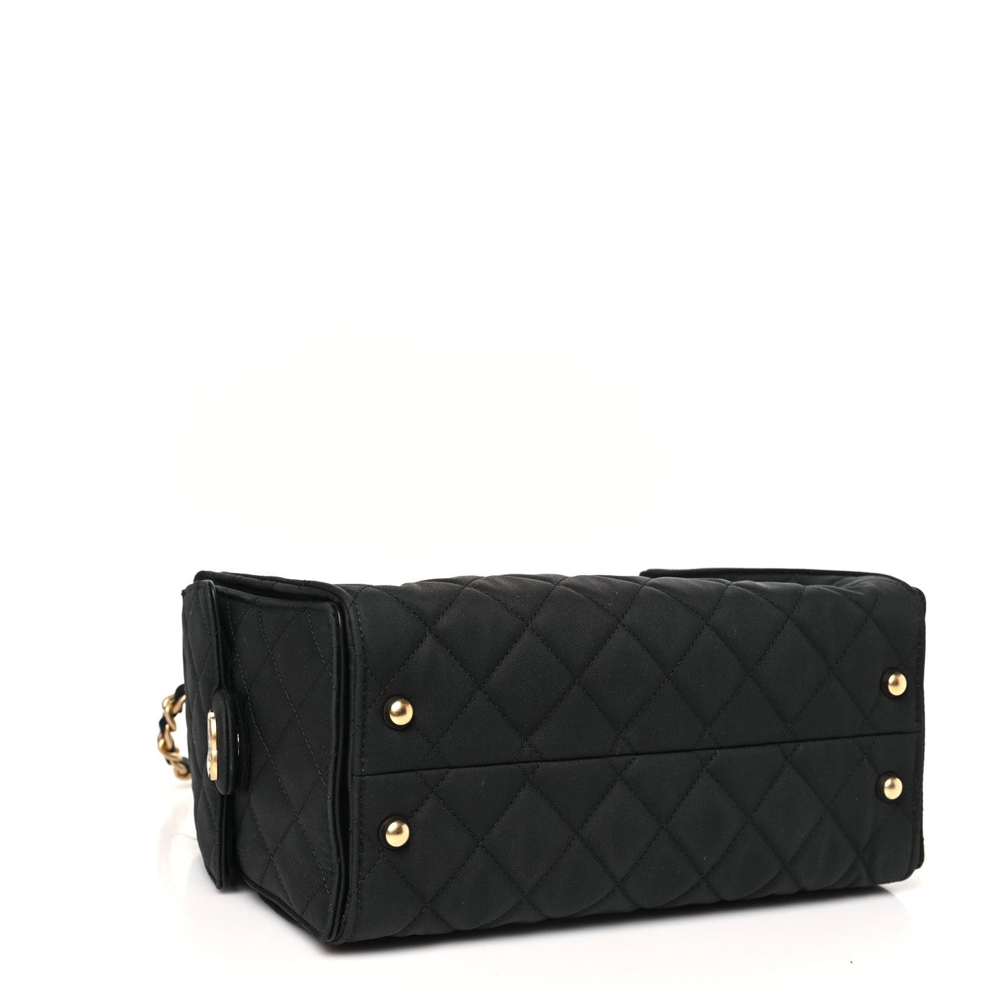 Canvas Quilted Small Chanel 25 Handbag Black