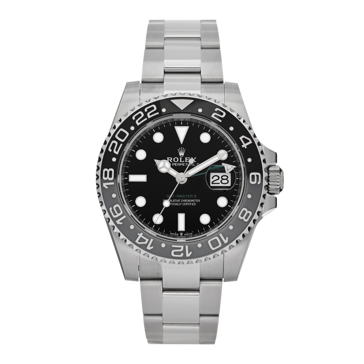 Stainless Steel 40mm Oyster Perpetual Date GMT Master II Bruce Wayne Watch Black 126710GRNR