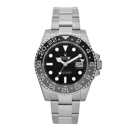 Stainless Steel 40mm Oyster Perpetual Date GMT Master II Bruce Wayne Watch Black 126710GRNR
