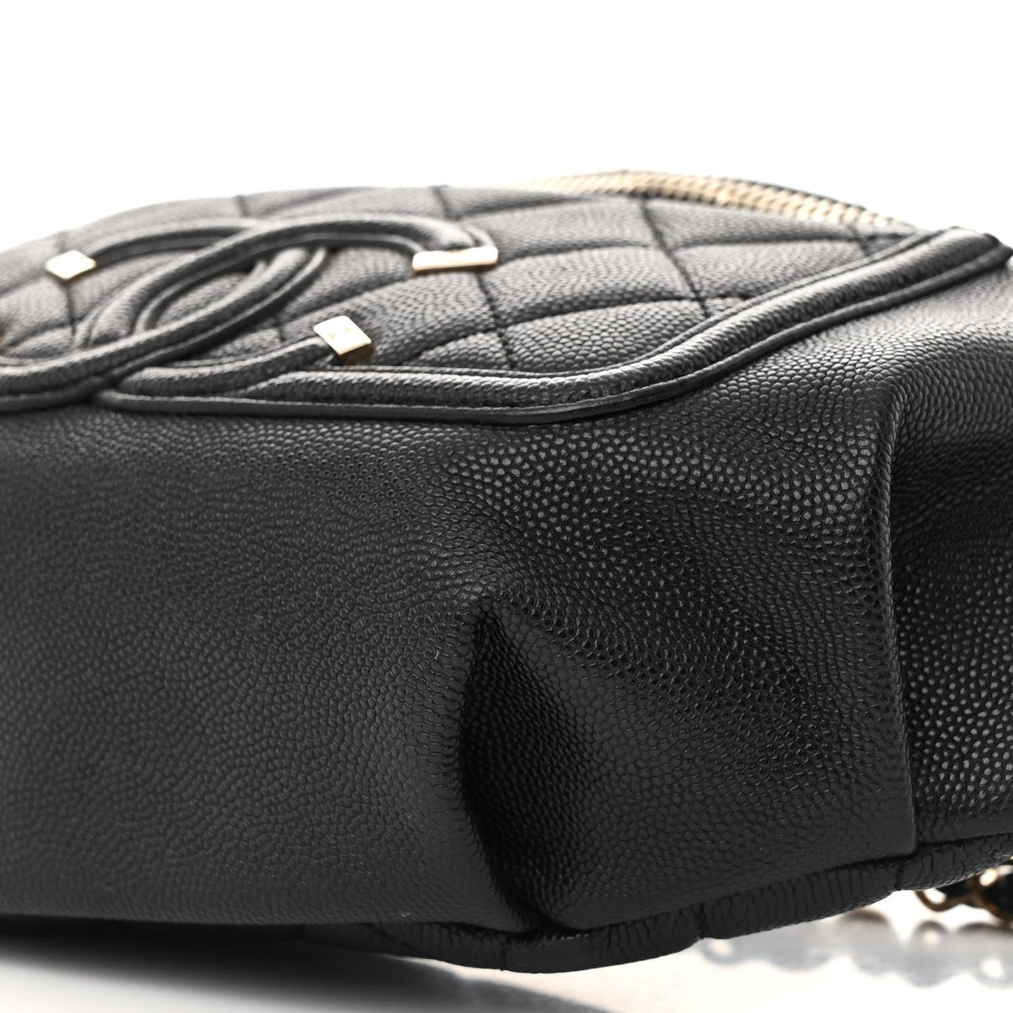 Caviar Quilted Filigree Waist Bag Black