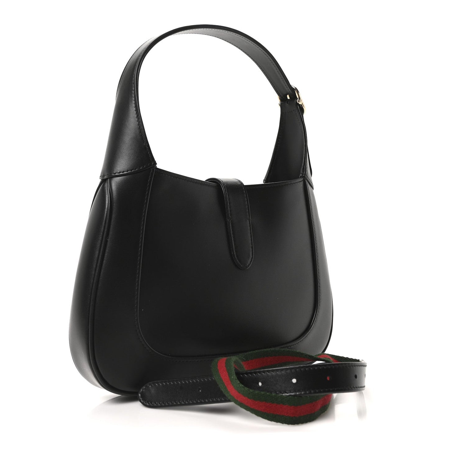Calfskin Small Jackie Shoulder Bag Black