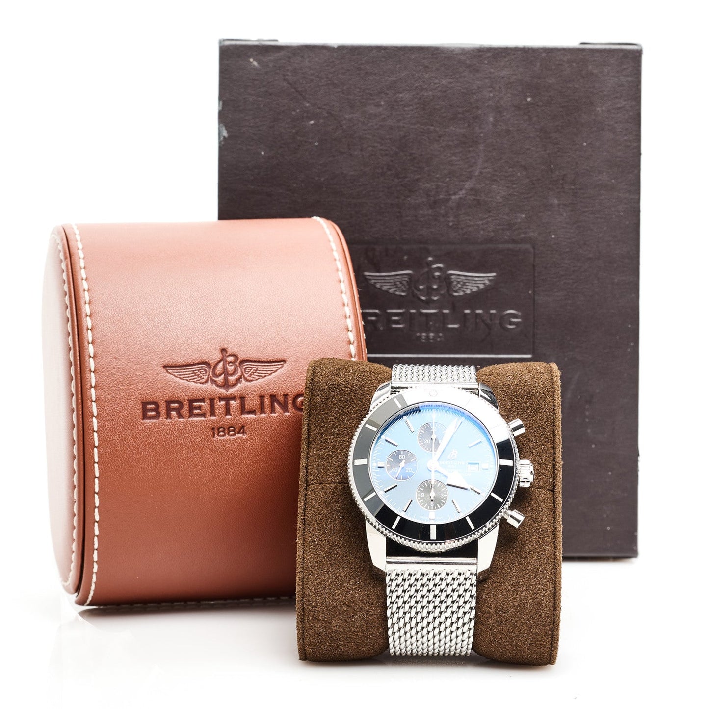 Stainless Steel 45mm Superocean Heritage II Chronograph Automatic Watch Blue A1332024