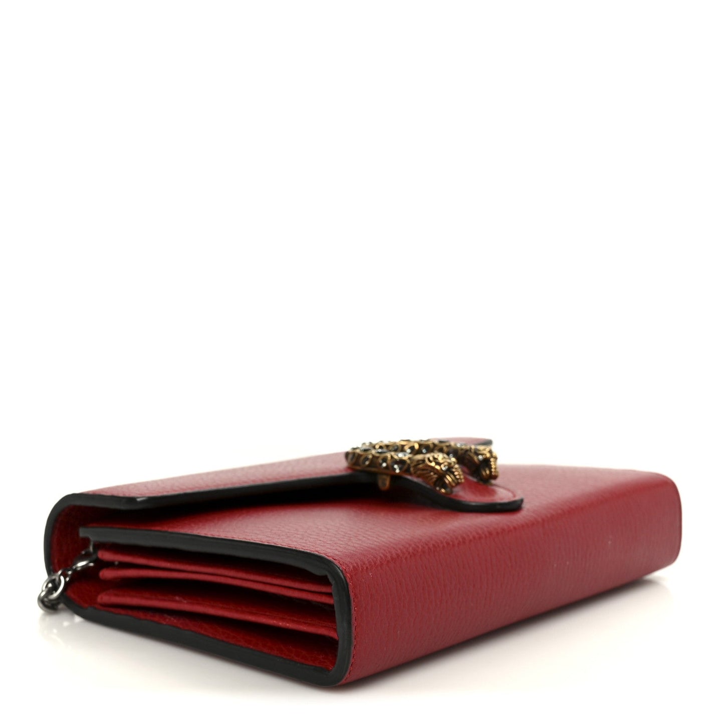 Calfskin Mini Dionysus Chain Wallet Hibiscus Red