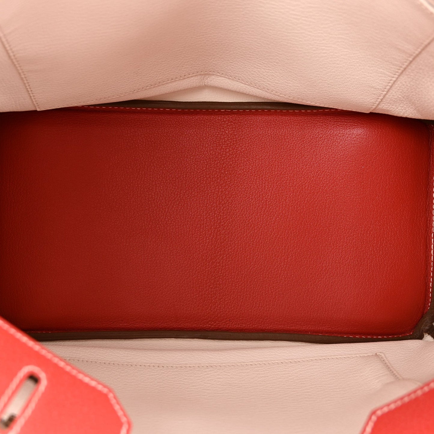 Taurillon Clemence Eclat Birkin 35 Sanguine White